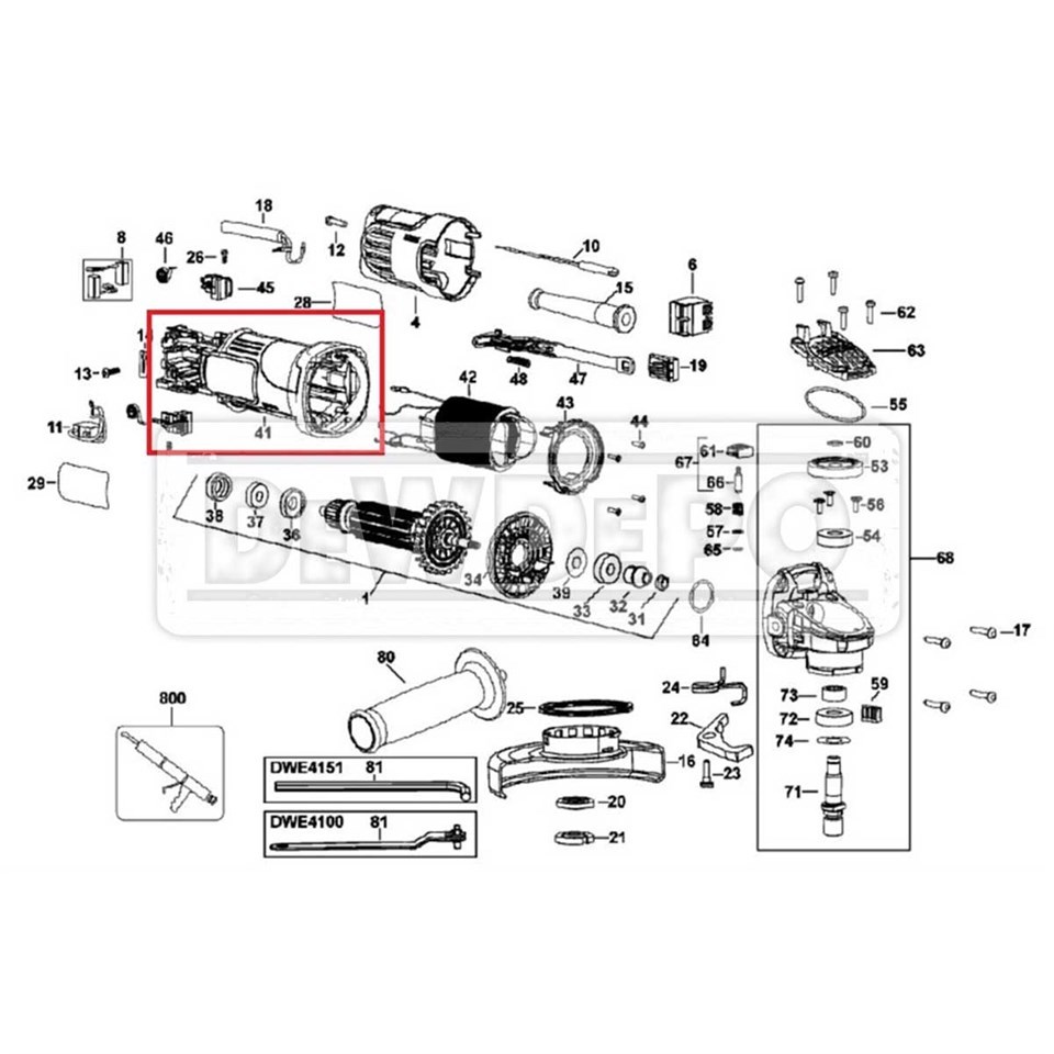 N115131 Dewalt DWE4157 Gövde