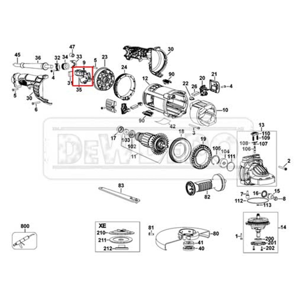 N122893 Dewalt DWE4557 Şalter