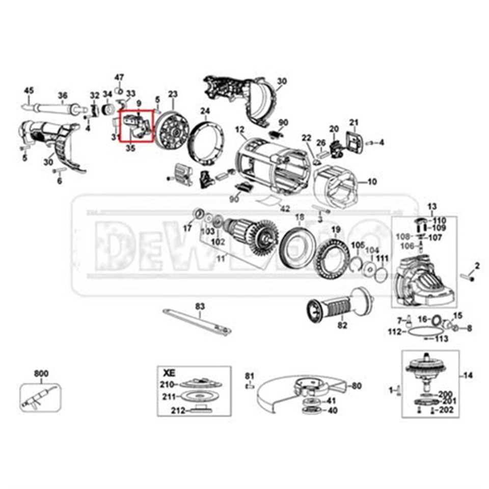N122893 Dewalt DWE4559 Şalter