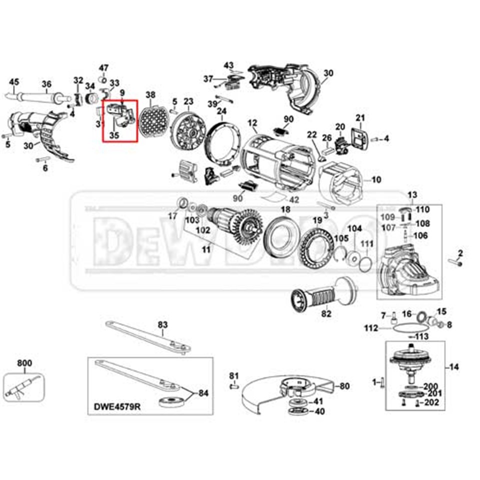 N142959 Dewalt DWE4579 Şalter