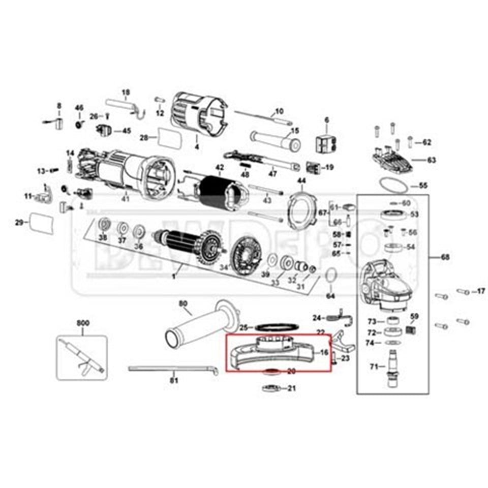N143896 Dewalt DWE4120 Muhafaza
