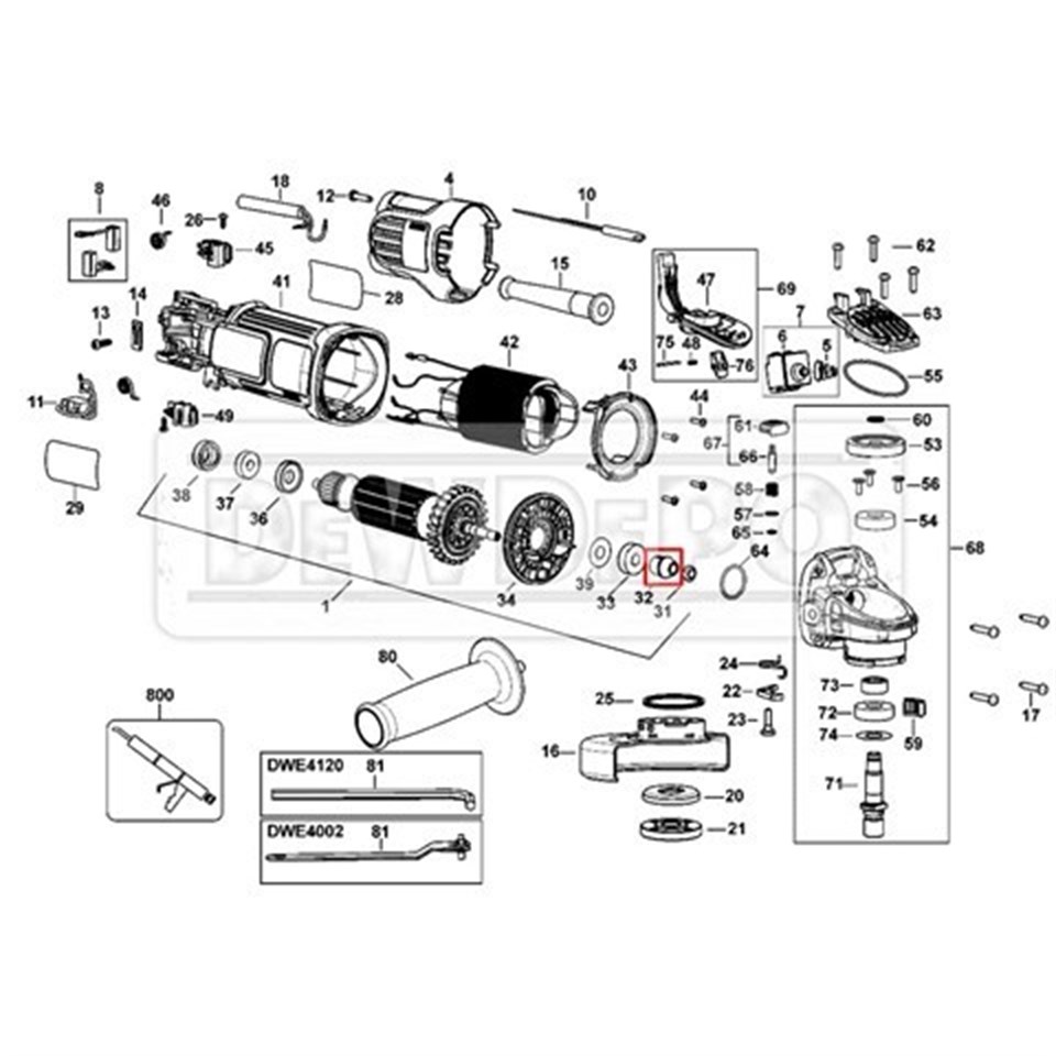 N153125 Dewalt DWE4156 Pinyon Dişli