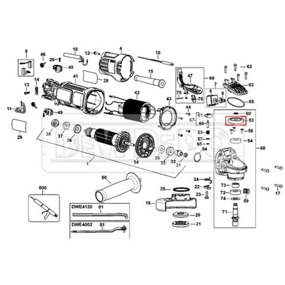 N153126 Dewalt DWE4156 Büyük Dişli