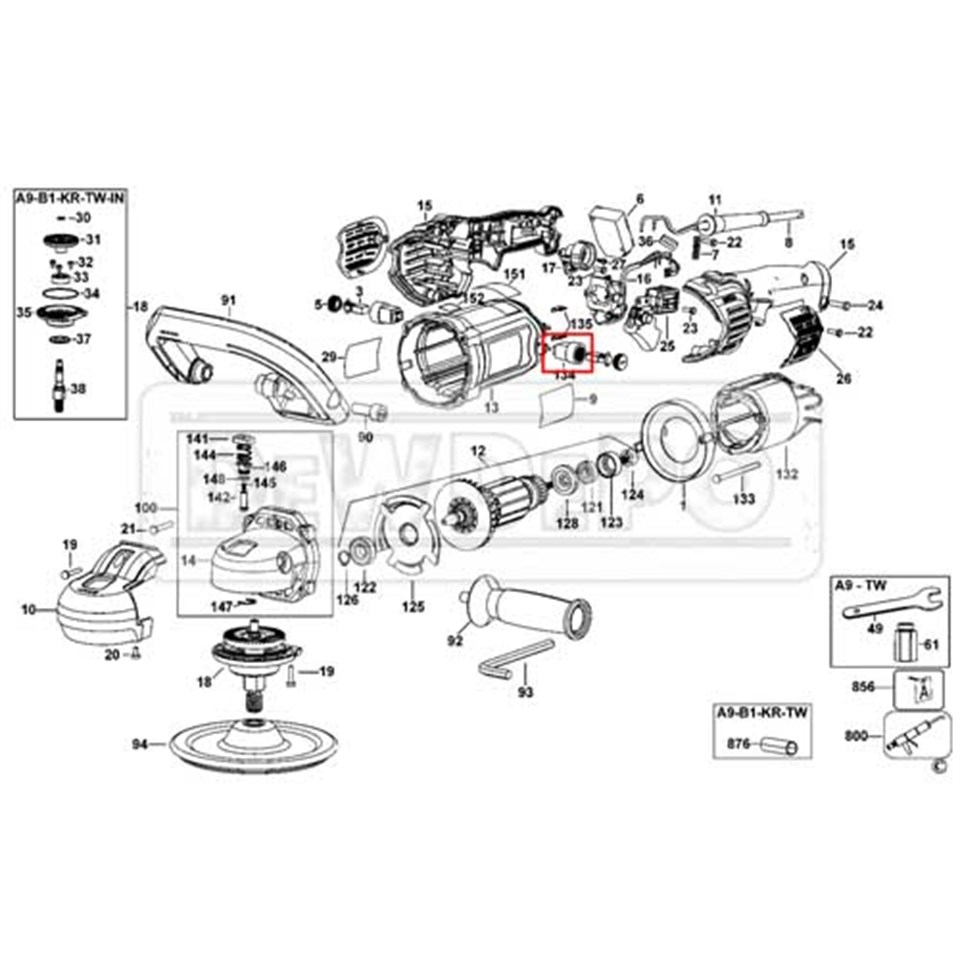 N172018 Dewalt DWP849X Kömür Yuvası