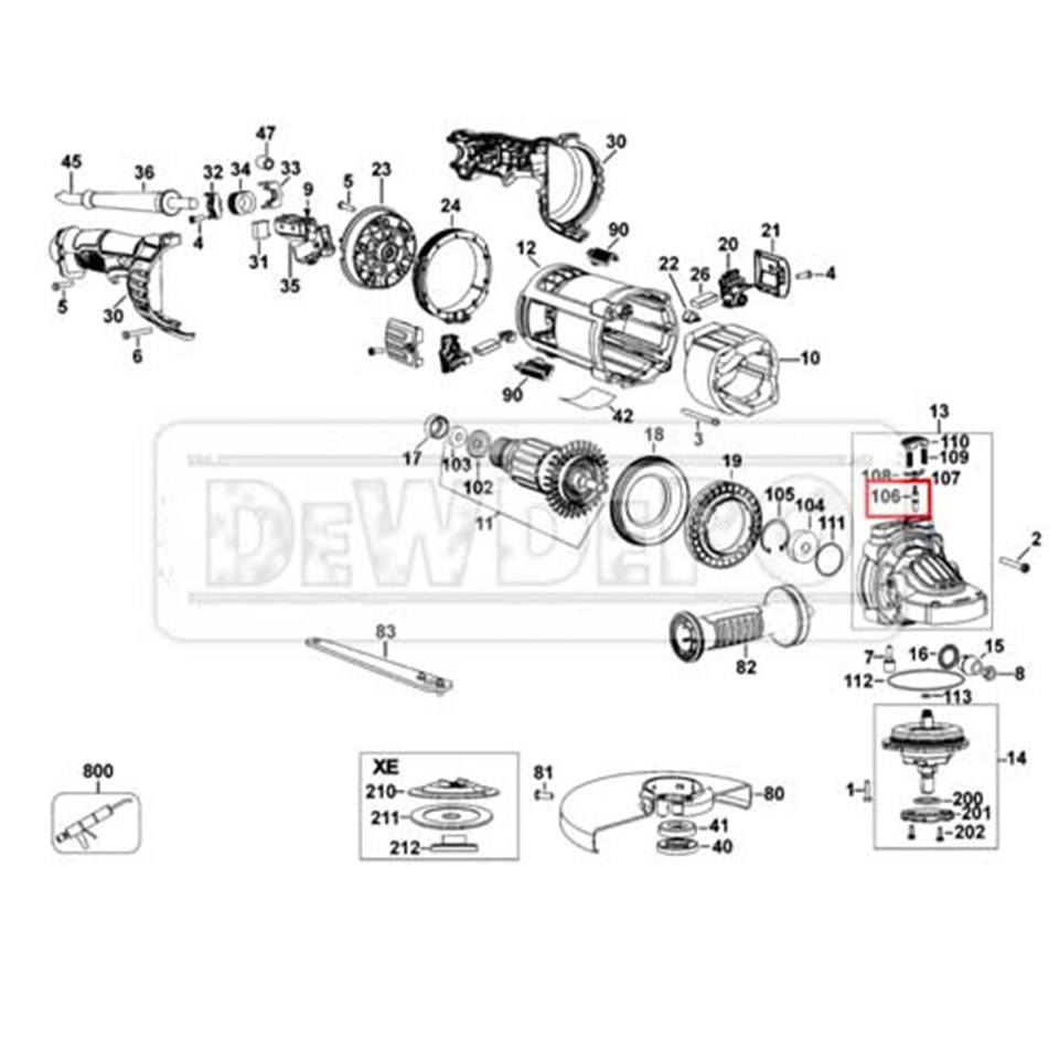 N173538 Dewalt DWE4559 Pim
