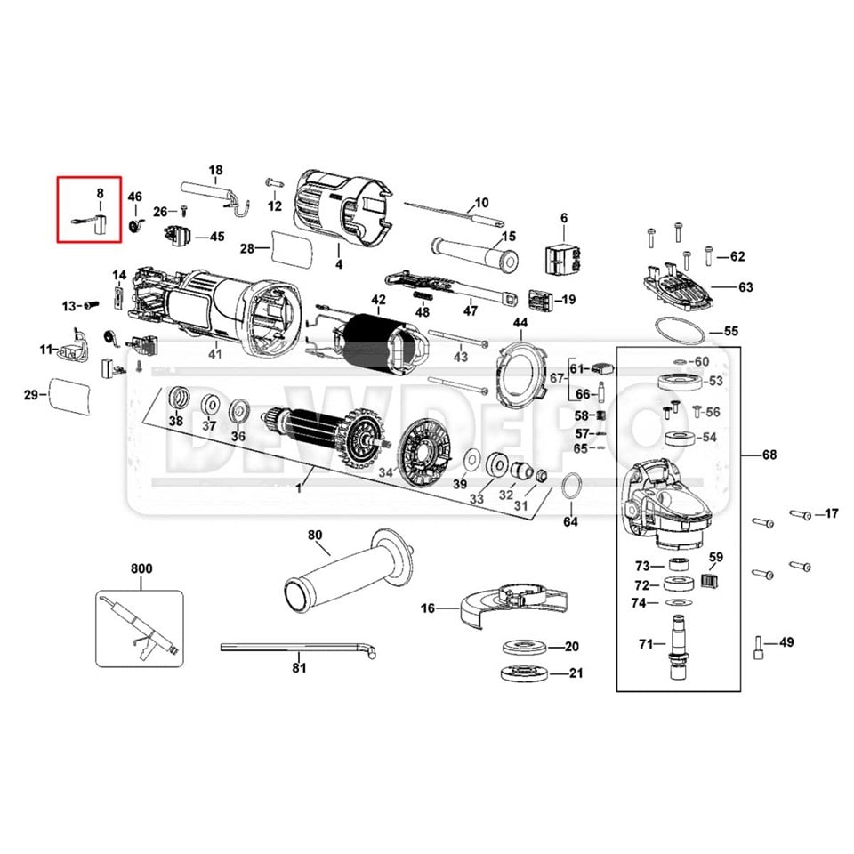 N183725 Dewalt DWE4156 Motor Kömürü