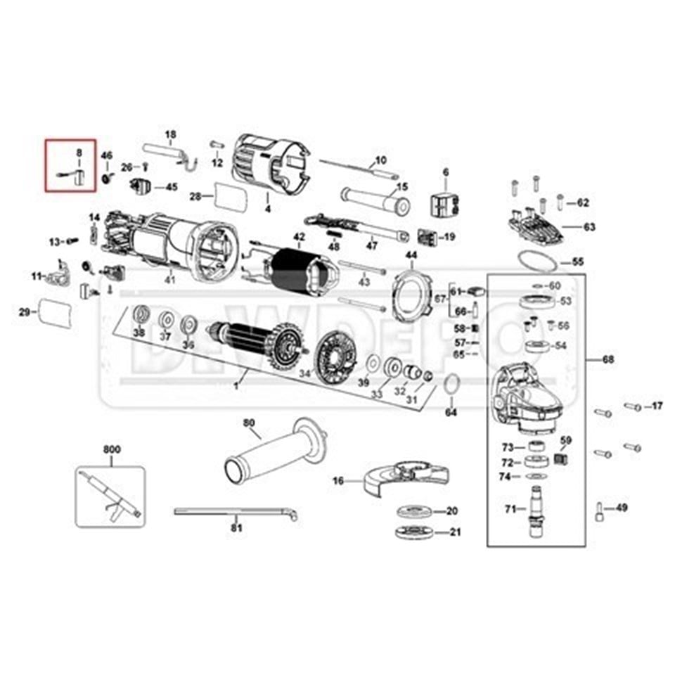 N183725 Dewalt DWE4056 Motor Kömürü