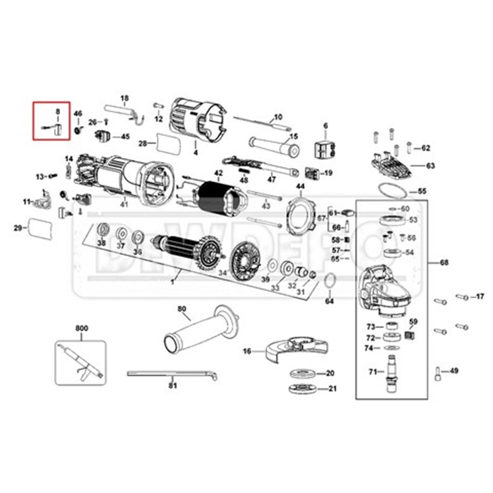 N183725 Dewalt DWE4050 Motor Kömürü