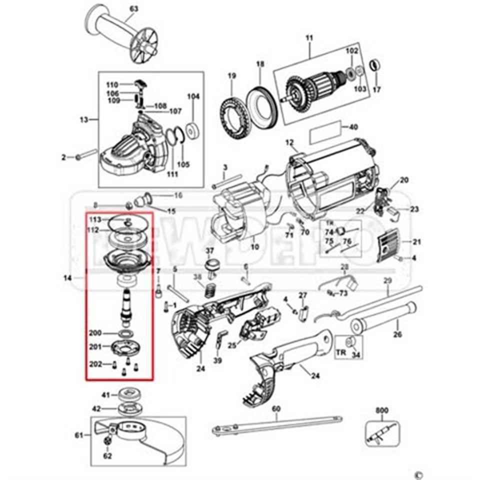 N203623 Dewalt DWE4557 Dişli Set