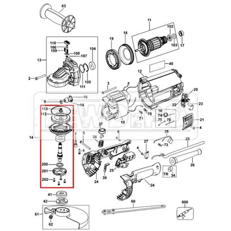 N203624 Dewalt DWE496 Dişli Set