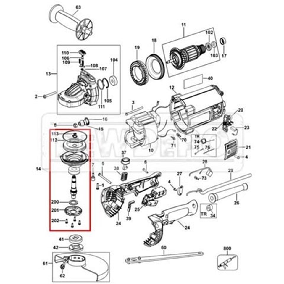 N203624 Dewalt DWE4579 Dişli Set