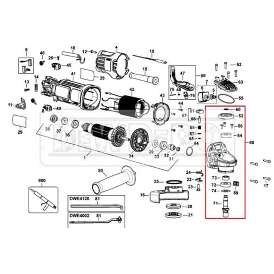 N232479 Dewalt DWE4151 Dişli Kutusu Seti