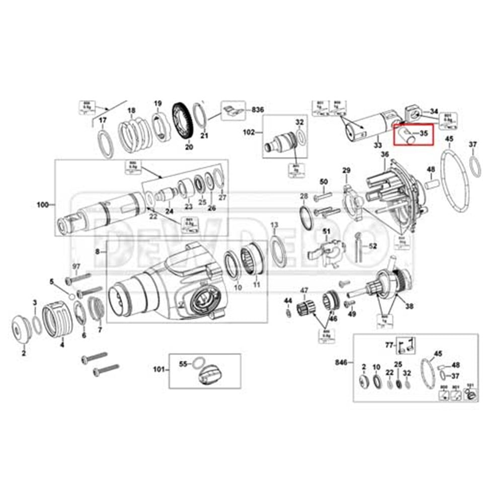 N325041 Dewalt D25133 Piston Mil