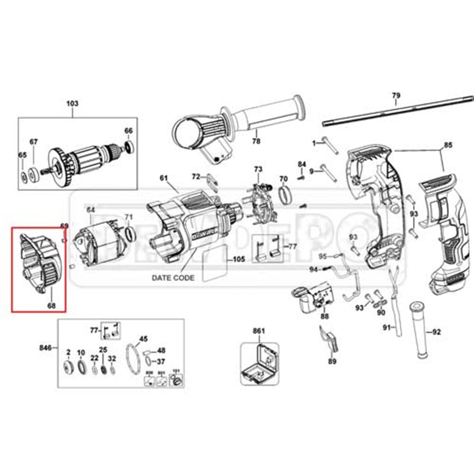 N344965 Dewalt D25262 Bölme Blok