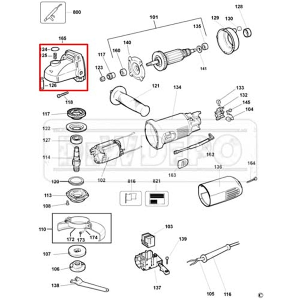 N358559 Dewalt DWE4016 Dişli Kutusu