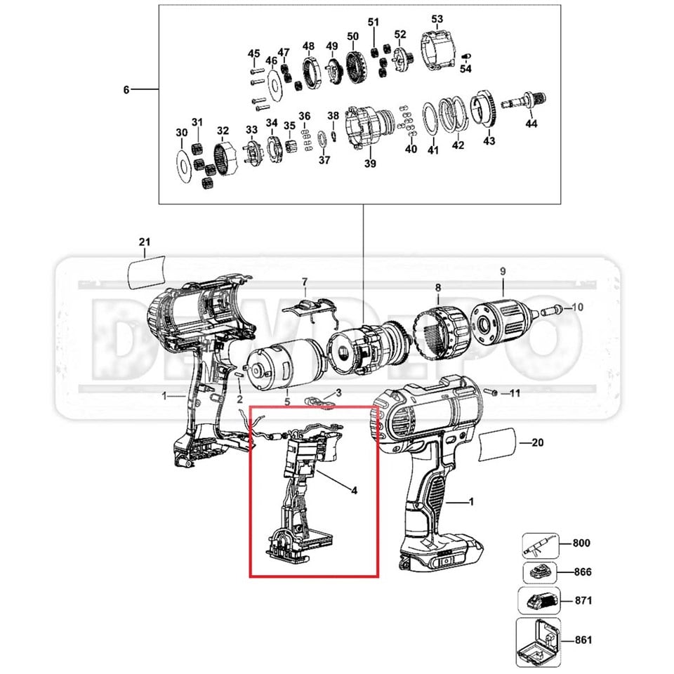 N382018 Dewalt DCD734 Şalter