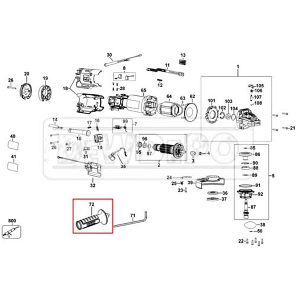 N382311 Dewalt DWE4257 Tutma Kolu