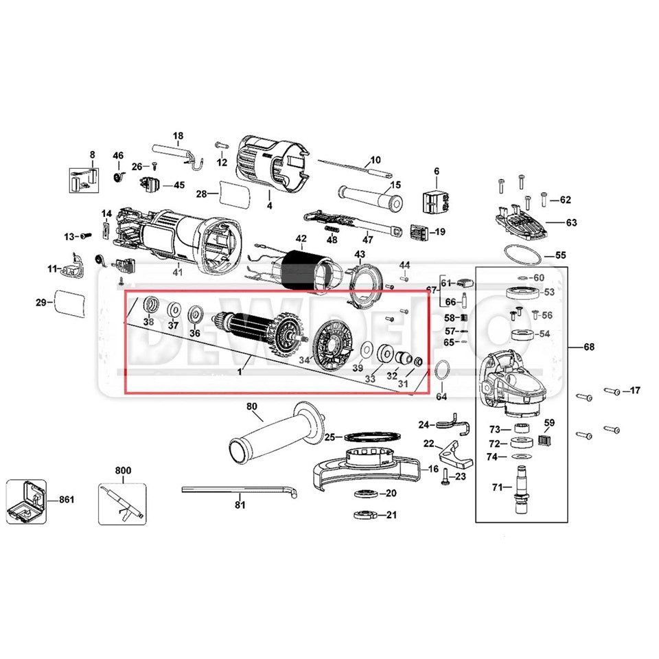 N389433 Dewalt DWE4150 Endüvi