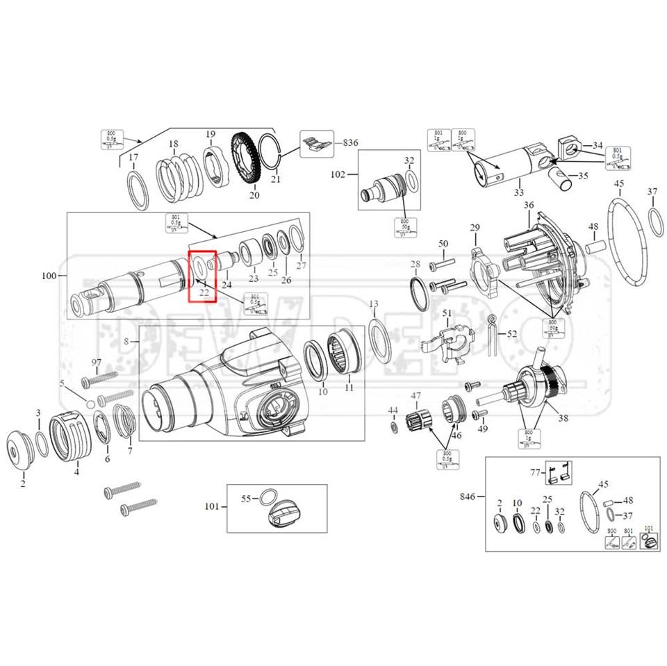 N394276 Dewalt DCH253 O Ring