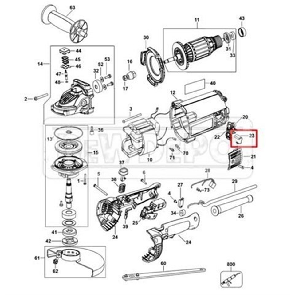 N404514 Dewalt DWE497 Motor Kömürü