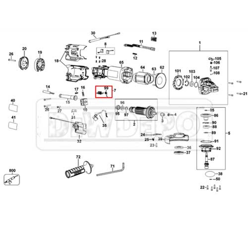 N413349 Dewalt DWE4237 Kömür Yuvası