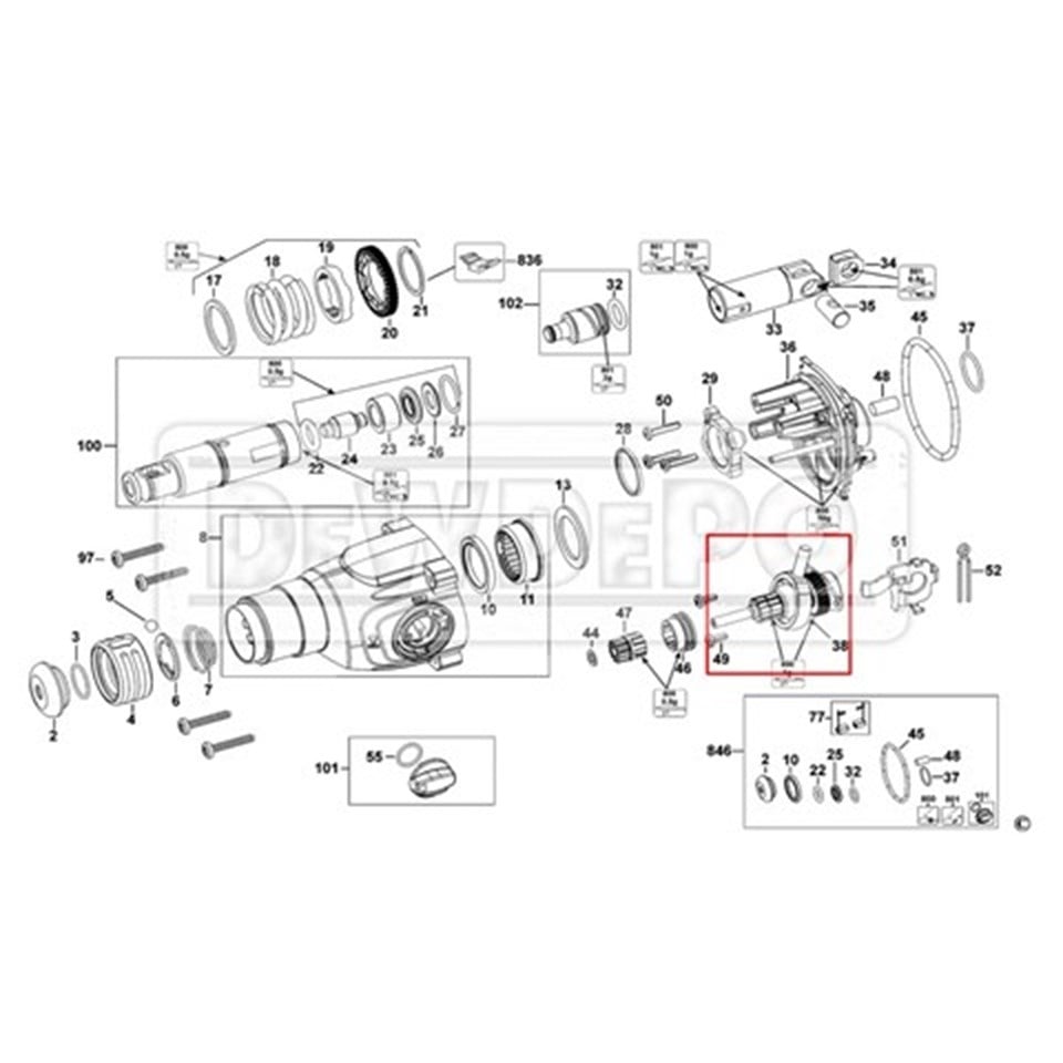 N418018 Dewalt D25134 Grup Dişli