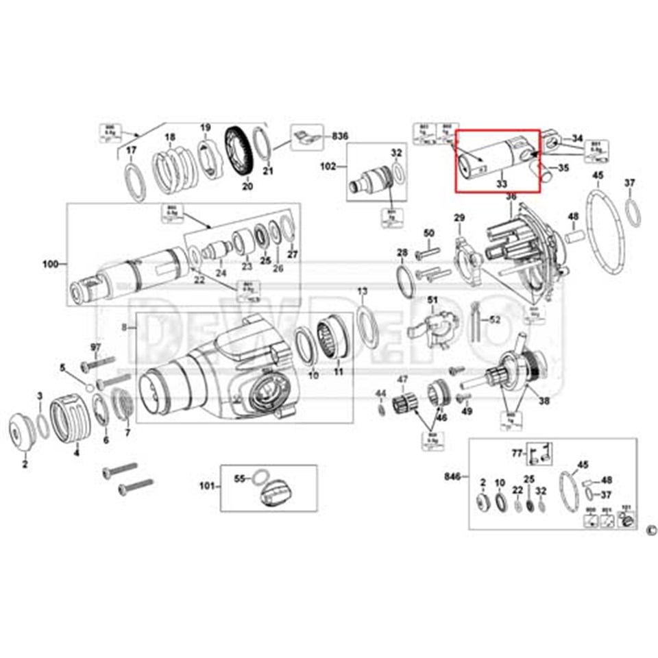 N425231 Dewalt DCH133 Piston
