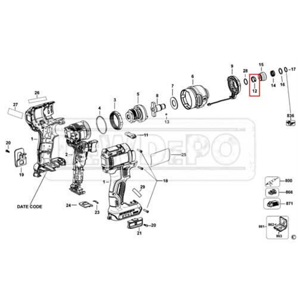 N437890 Dewalt DCF887 Yay