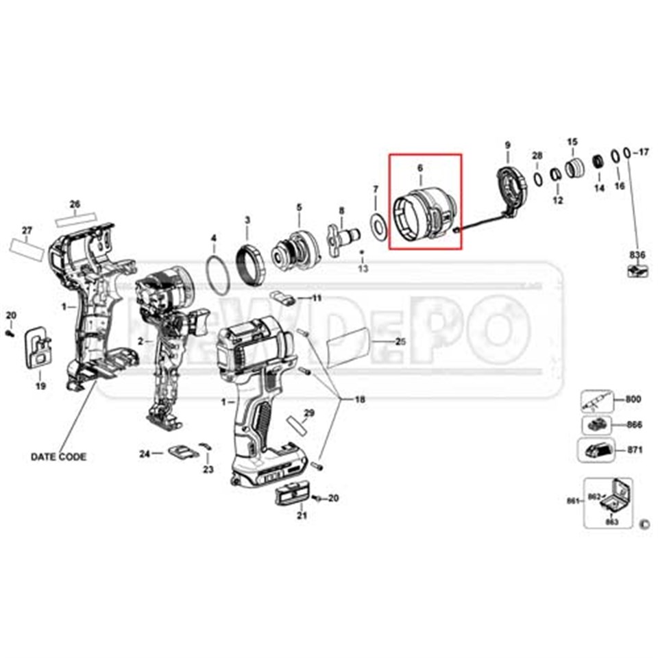 N439271 Dewalt DCF887 Burun