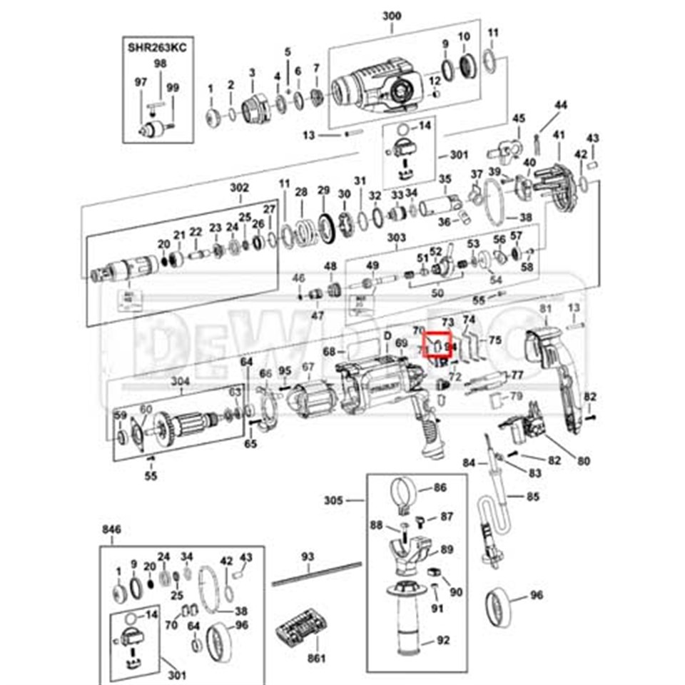 N465518 Stanley SHR263 Kömürü