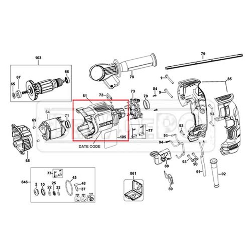 N481043 Dewalt D25144 Yastık Gövde