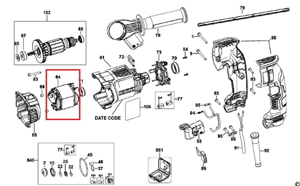 N489766 Dewalt D25134 Yastık