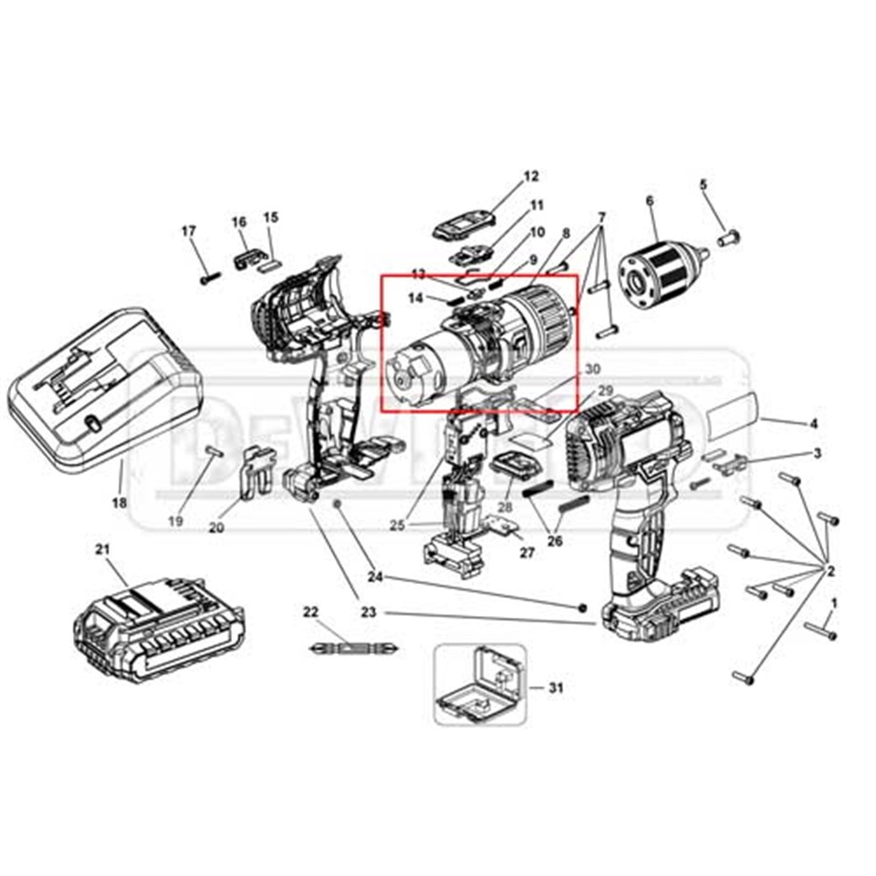 N504733 Stanley STDC18LHBK Şanzuman Motor Seti