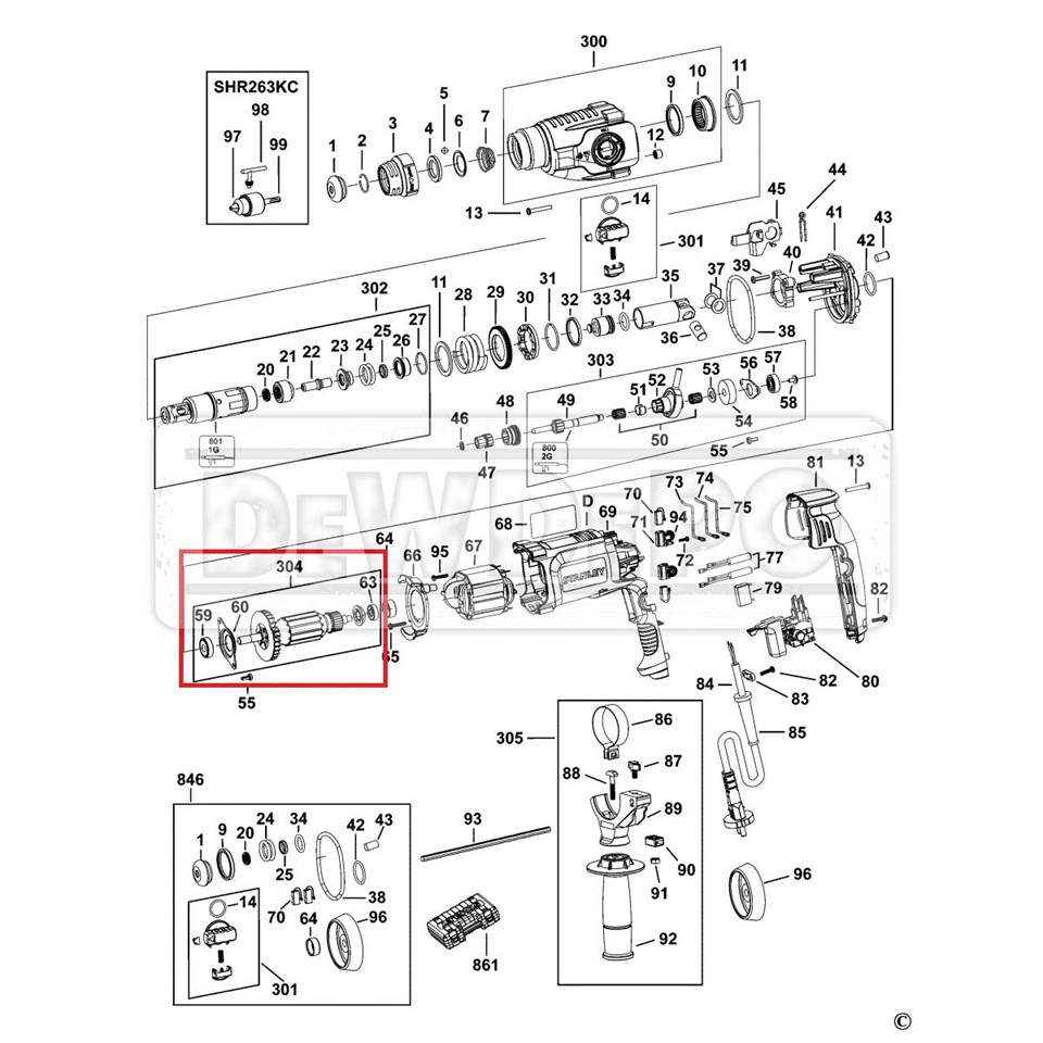 N505287 Stanley SHR263K Endüvi