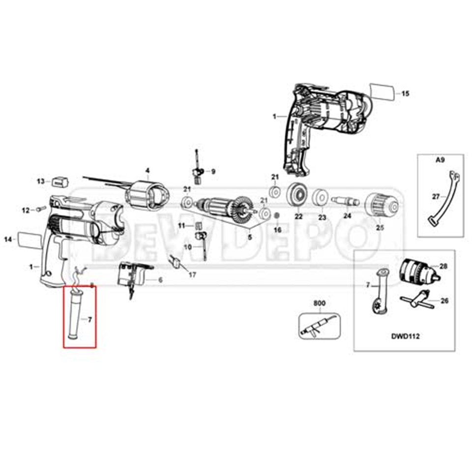 N542553 Dewalt DWD112 Kablo Koruyucu