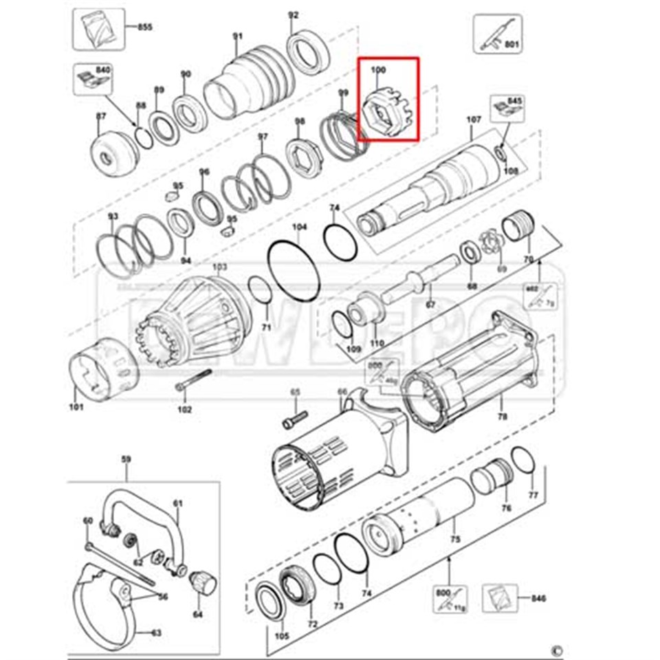 N542567 Dewalt D25900 Manşon