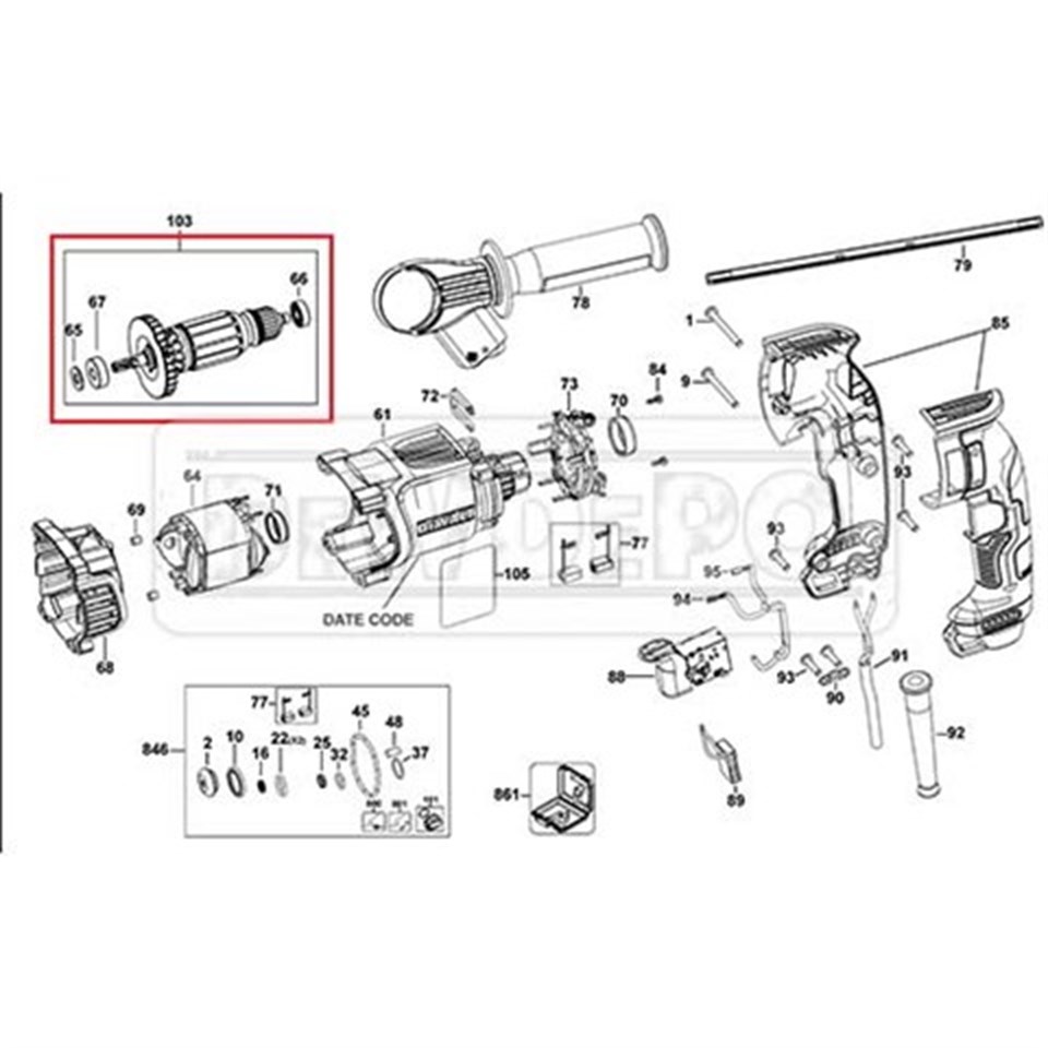 N566868 Dewalt D25144K Endüvi