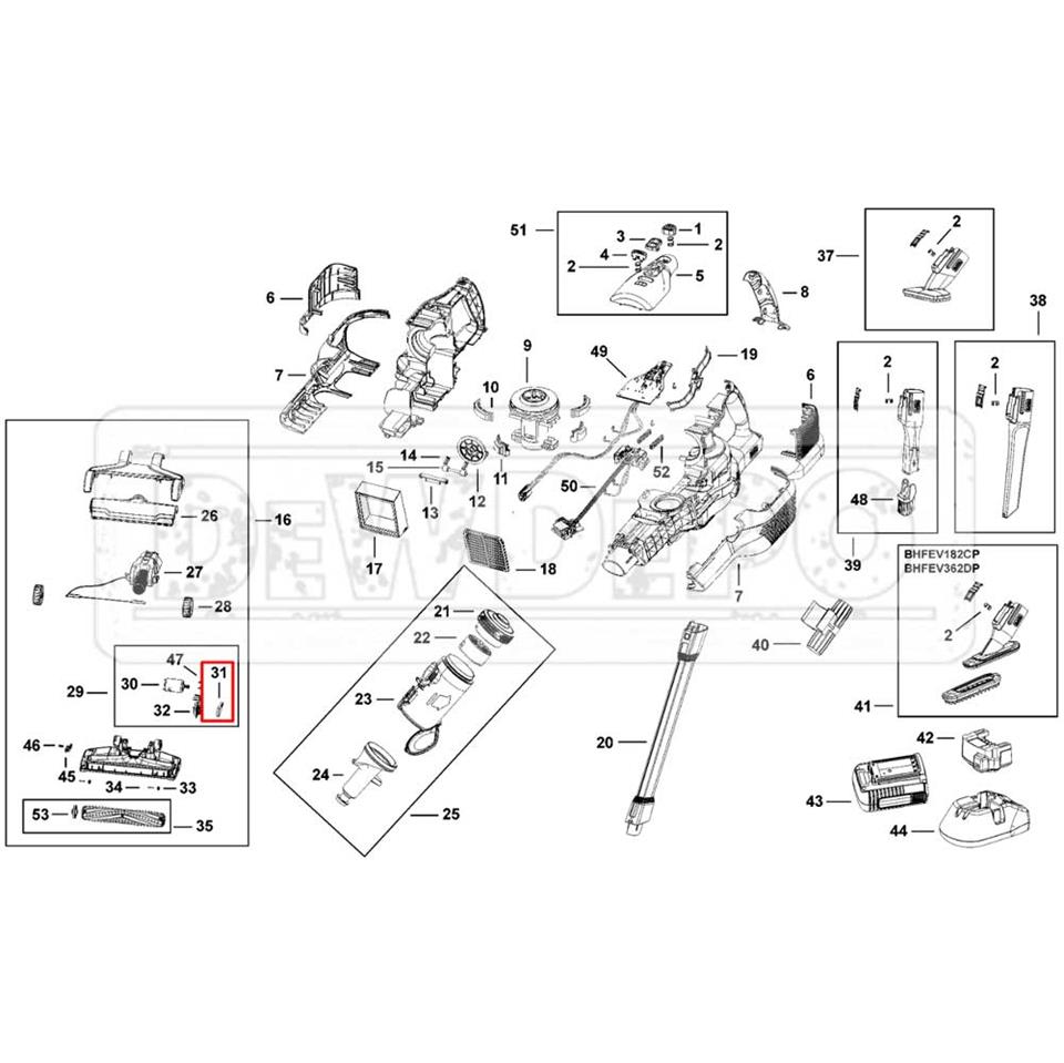 N609679 Black+Decker BHFEV362D Kayış