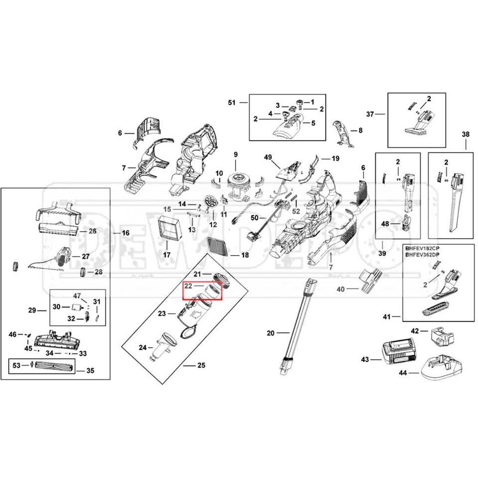 N665227 Black+Decker BHFEV182C Hepa Filtre