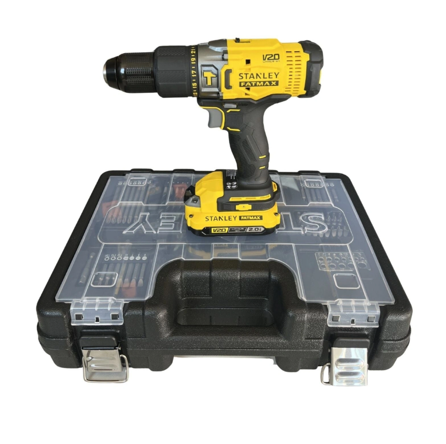 Stanley SCD718D2A Darbeli Şarjlı Matkap Aksesuarlı