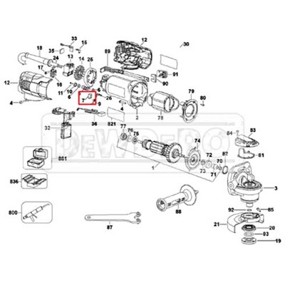 1003857-00 Dewalt D28135 Motor Kömürü