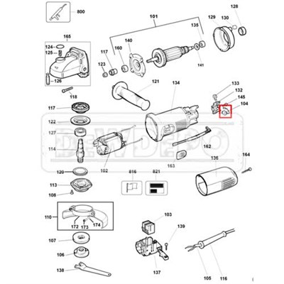 1003859-00 Dewalt DWE4010 Kömür