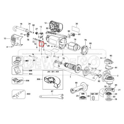 1003860-00 Dewalt D28111 Motor Kömürü