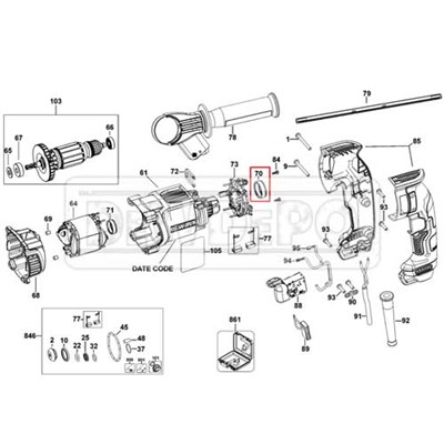 1005856-00 Dewalt D25133 Halka Kapak