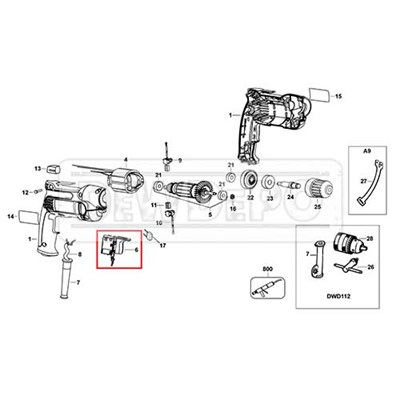 1006250-00 Dewalt D25003K Şalter