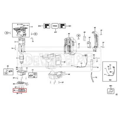 1006592-00 Dewalt D25820 Fan