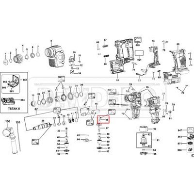 492823-00 Dewalt DCH253 Bilya Kovanı