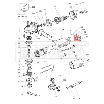 569666-00 Dewalt DW818 Kömür Yuvası
