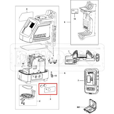 595186-00 Dewalt DW088K Anahtar Kiti