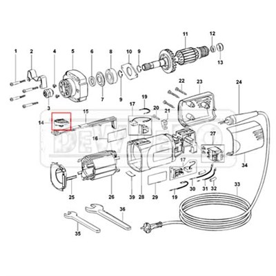596617-00 Dewalt D28885 Düğme